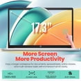 thumbnail image 3 of HP 17.3" HD+ Touchscreen Laptop, AMD Ryzen 5 7430U, 8GB RAM, 256GB SSD, Windows 11 Pro, Backlit Keyboard, AI Copilot, Silver, w/Accessory, 3 of 8
