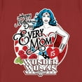 thumbnail image 2 of Women's Wonder Woman Every Mom is Wonder Woman Graphic Tee Red Small, 2 of 4