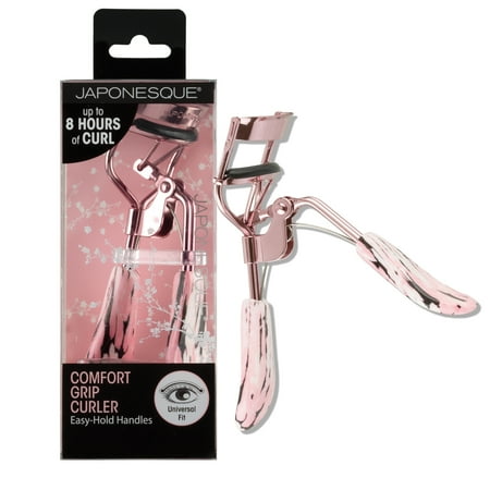 Japonesque Comfort Grip Eyelash Curler, Easy Grip & Extra Wide Opening, Carbon Steel