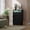 black, variant on Modern Wide 4 Drawer Dresser with LED Lights & USB Charging Station – Bedroom, Living Room Storage Cabinet – Ample Space, Power Outlet – Accent Chest of Drawers