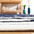 thumbnail image 5 of SAFAVIEH Montauk Rowena Striped Area Rug, Navy/Ivory, 8' x 10', 5 of 11