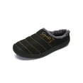 thumbnail image 3 of Fangasis Mens Casual Shoes Closed Toe Winter Shoe Plush Lined Flats Travel Warm Slippers Black 9.5, 3 of 9