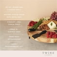 thumbnail image 3 of Twine Acacia Footed Cheese Board and Knife Set for Charcuterie, Party Gifts, 3 of 8
