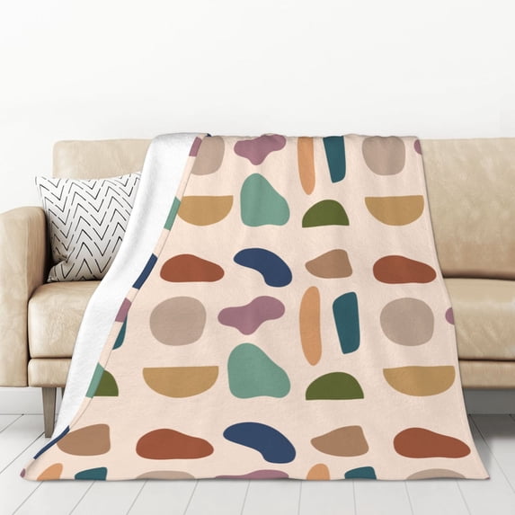 XMXT Throw Blankets, Vintage Spherical Decorative Painting Bed Blanket for Bedroom Sofa, 50 x 70 inches Multicolor