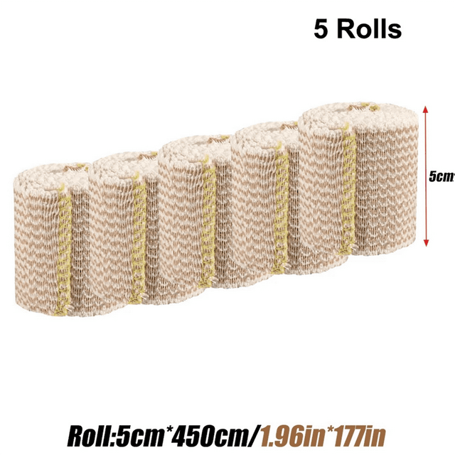 5 Rolls Elastic Bandage Wrap - Compression Bandage with Self Closure and Extra Clips,Latex Free Bandage for Sports,A