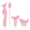 A0266-4PCS pink, variant on 4 Pack Silicone Eye Makeup Helper Tools, Eyeliner Stencil & Mascara Guard Shield Set, Reusable Washable Cosmetic Blending Applicator for Eye Makeup