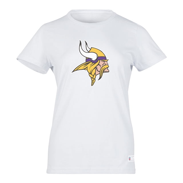 NFL Playera Aficionado Básica Minnesota Vikings Blanco para Mujer, Talla Extra Grande