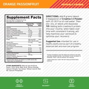 Optimum Nutrition Creatine Monohydrate Plus Powder, Orange Passionfruit Flavored Creatine Performance Blend With Electrolytes for Hydration, Added Vitamins, 40 Servings