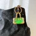 thumbnail image 4 of Wrapables Stylish Crystal Rhinestone Handbag Shaped Purse Charm Keychain, Green, 4 of 6