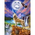thumbnail image 1 of 30 X 40 Cm, Le Loup Diamond Painting Broderie Diamant Peinture Canevas 5d Tableau Enfant Adulte Strass Lot Puzzle3, 1 of 5