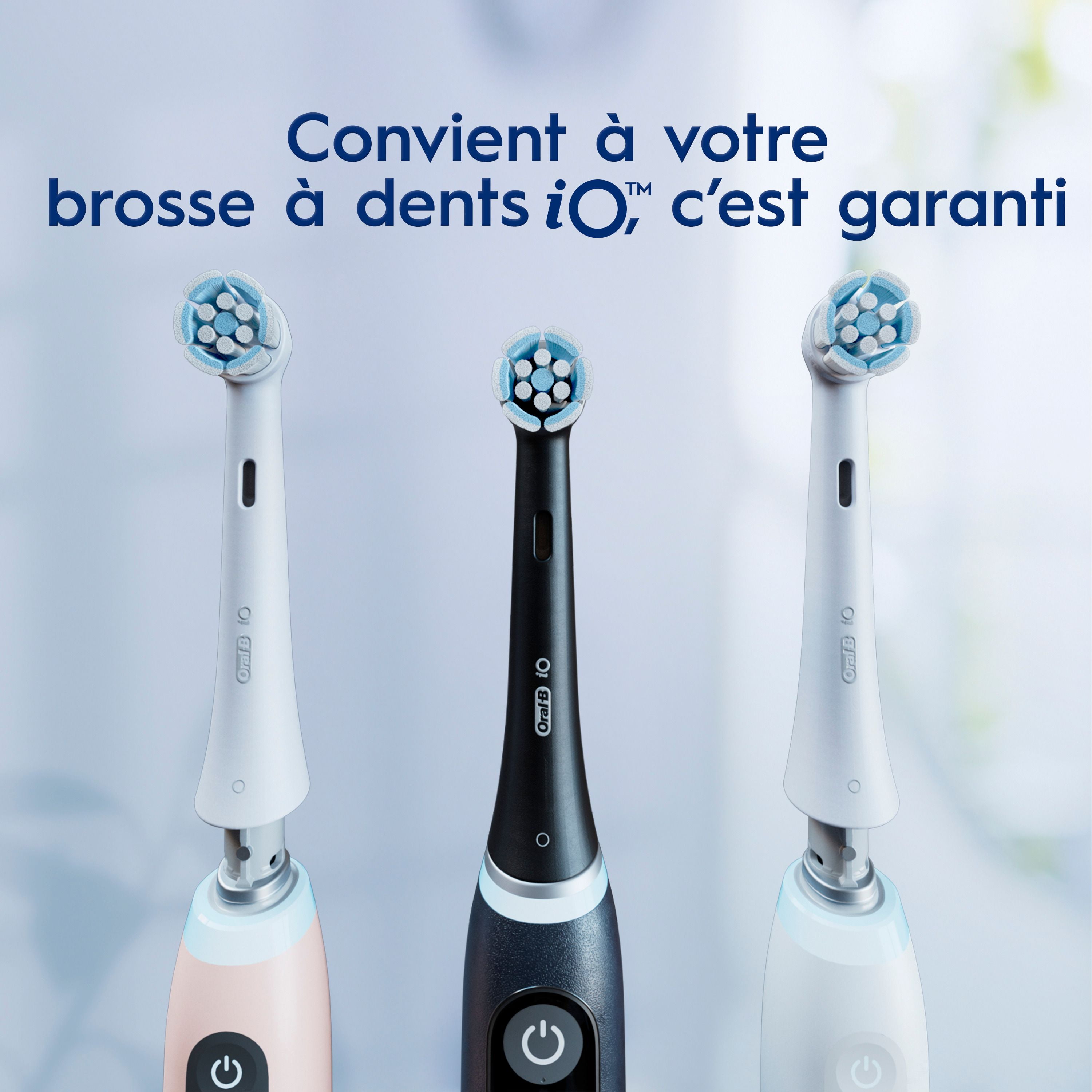 Oral-B iO Gentle Care Replacement Heads, Electric Toothbrush Brush Heads, Black, 2 Count