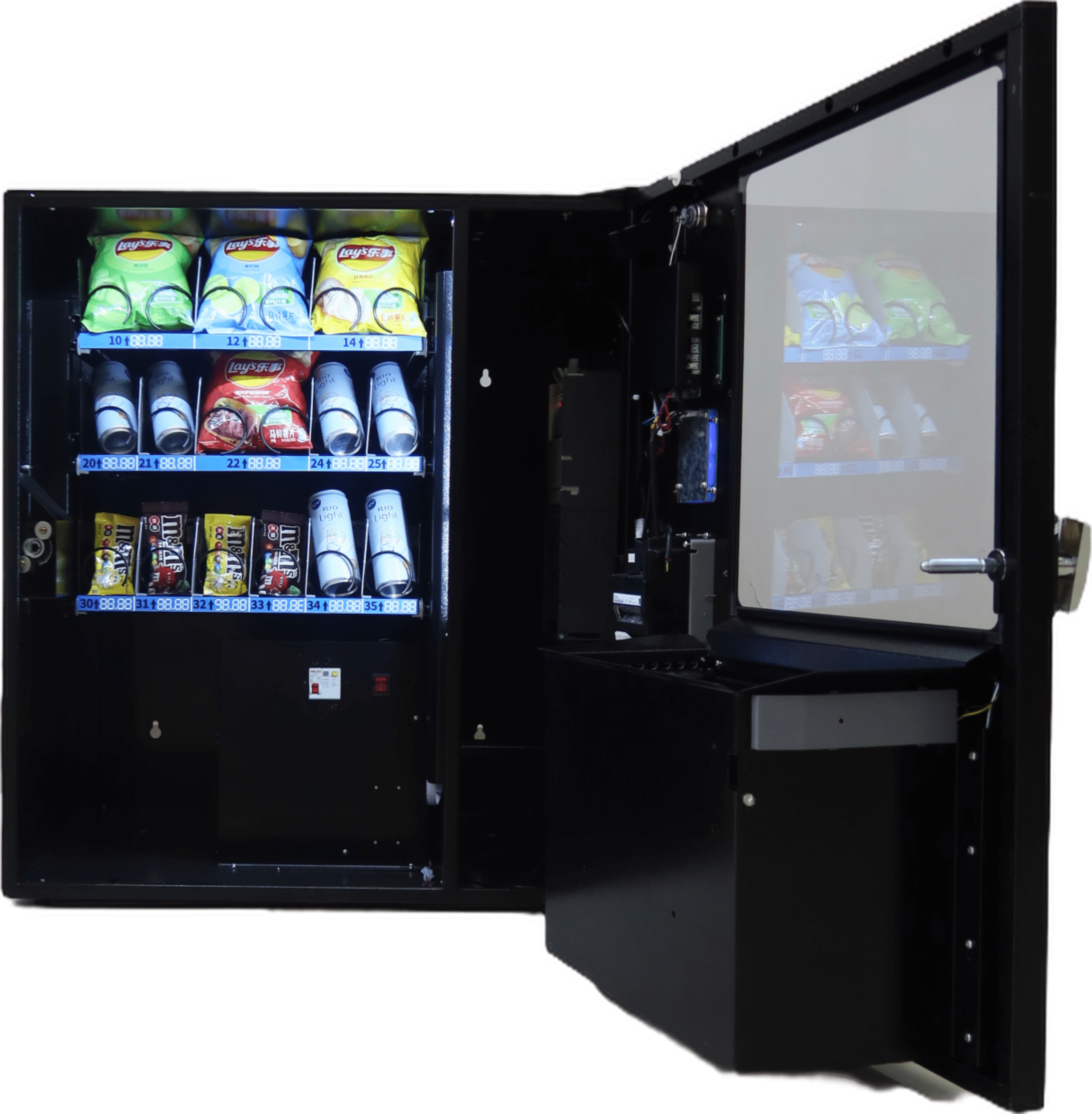 EPEX G318 Table Top Combo Vending Machine with LED Glass Front - No Refrigeration
