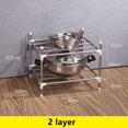thumbnail image 1 of kitchen storage and organization Stainless steel dish drainer Multi-layer Kitchen shelf Pan organizer Floor-standing Rack heqiyong LED, 1 of 2