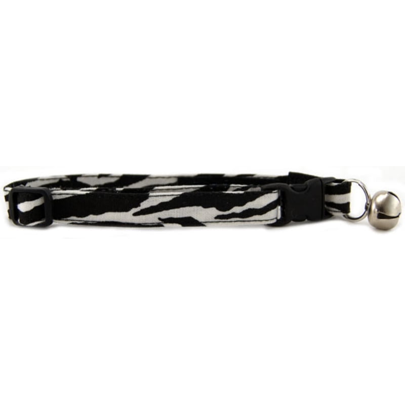 Black and White Zebra Stripes Cat Collar