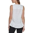 thumbnail image 2 of DKNY Womens Button Front Sleeveless Peplum Top, 2 of 2