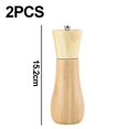 thumbnail image 2 of Salt Grinder White Wooden Pepper Grinder Sea Salt And, 2 of 5