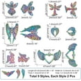 thumbnail image 2 of 18pcs 9 Styles Rainbow Color Alloy Pendants Alloy Multi-color Angel Wing Charms Religious Pendants for DIY Making, 2 of 6