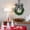 Black And White Stripes, variant on Christmas Cabinet Wreath with Ribbon Bows Pinecones & Red Berries, Mini Holiday Kitchen Decor for Cabinet Doors & Party
