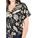 thumbnail image 4 of Blusa fresca con moño Roman Fashion /Tallas Extras, 1819 (Negro flor) negro 42, 4 of 6