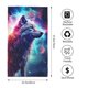 thumbnail image 2 of Balery Starry Multicolored Wolf Toalla de Microfibra Premium con Estampado – 27.5x16 pulgadas, Alta Absorción, Suave y Aterciopelada, Secado Rápido, 2 of 6