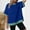Blue, variant on Oversized Tshirts for Women Short Sleeve Round Neck Summer Tops Green Size S
