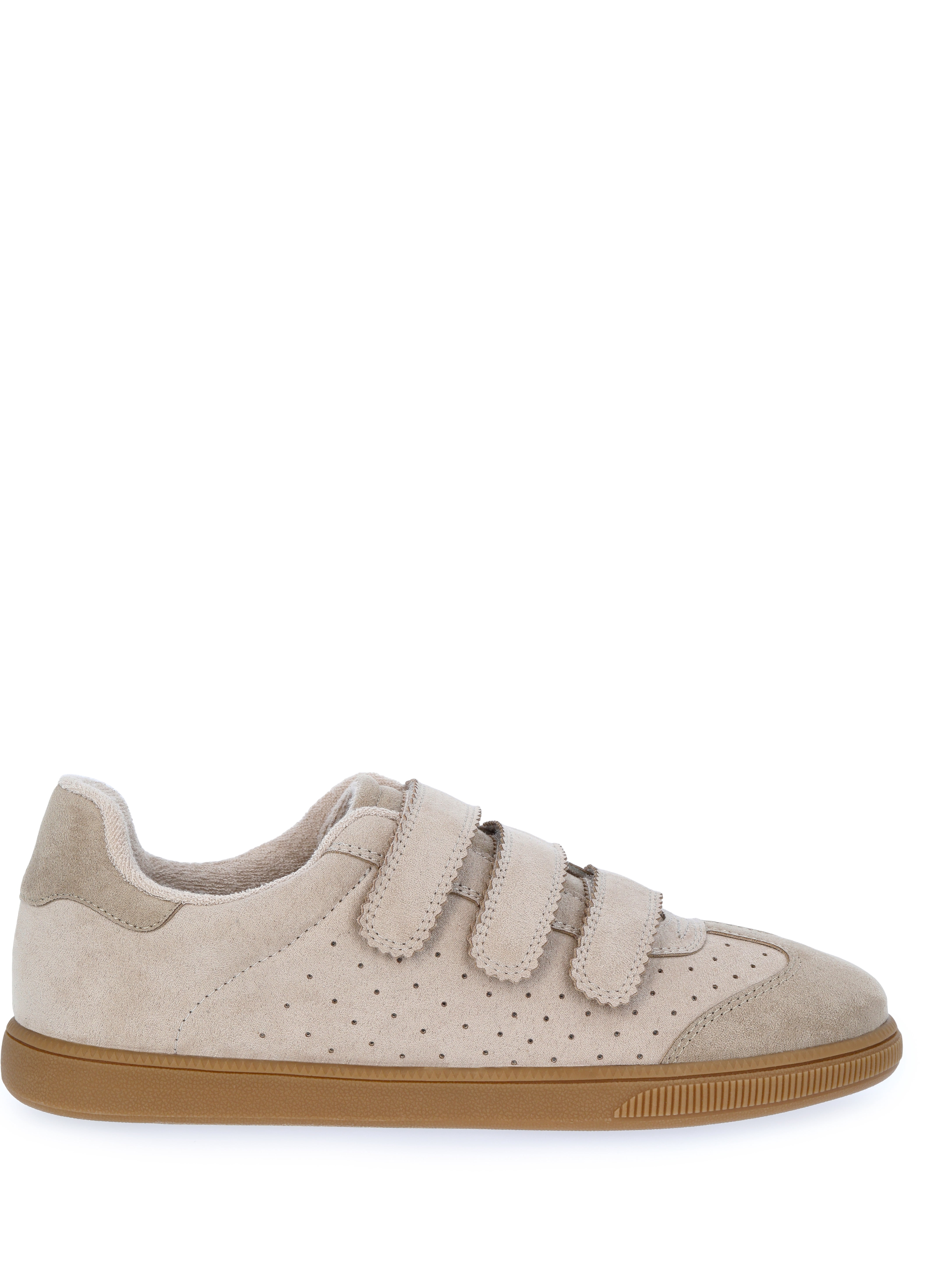 Madden NYC Women's Faux Suede Triple Strap Sneakers