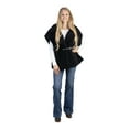 thumbnail image 4 of Time and Tru Womens Faux Shearling Vest, Black, 4 of 8