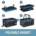 thumbnail image 5 of CleverMade Collapsible Shopping Basket with Handles, 24L, Ocean, 3PK, 5 of 5