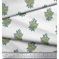 thumbnail image 2 of Soimoi Polyester Crepe Fabric Leaves & Floral Block Print Fabric by The Yard 52 Inch Wide, 2 of 3