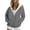Gray, variant on Fgvctg Women's Zip Up Hoodies Long Sleeve Hooded Sweatshirt Fleece Oversized Winter Jackets Drawstring Warm Outfits with Pockets Black 3XL