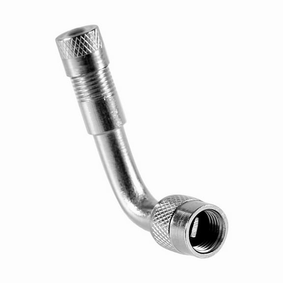 4Pcs 90 Degree and 45 Degree Brass Air Stem with Extension Adapter for Car Truck Motorcycle(Silver)