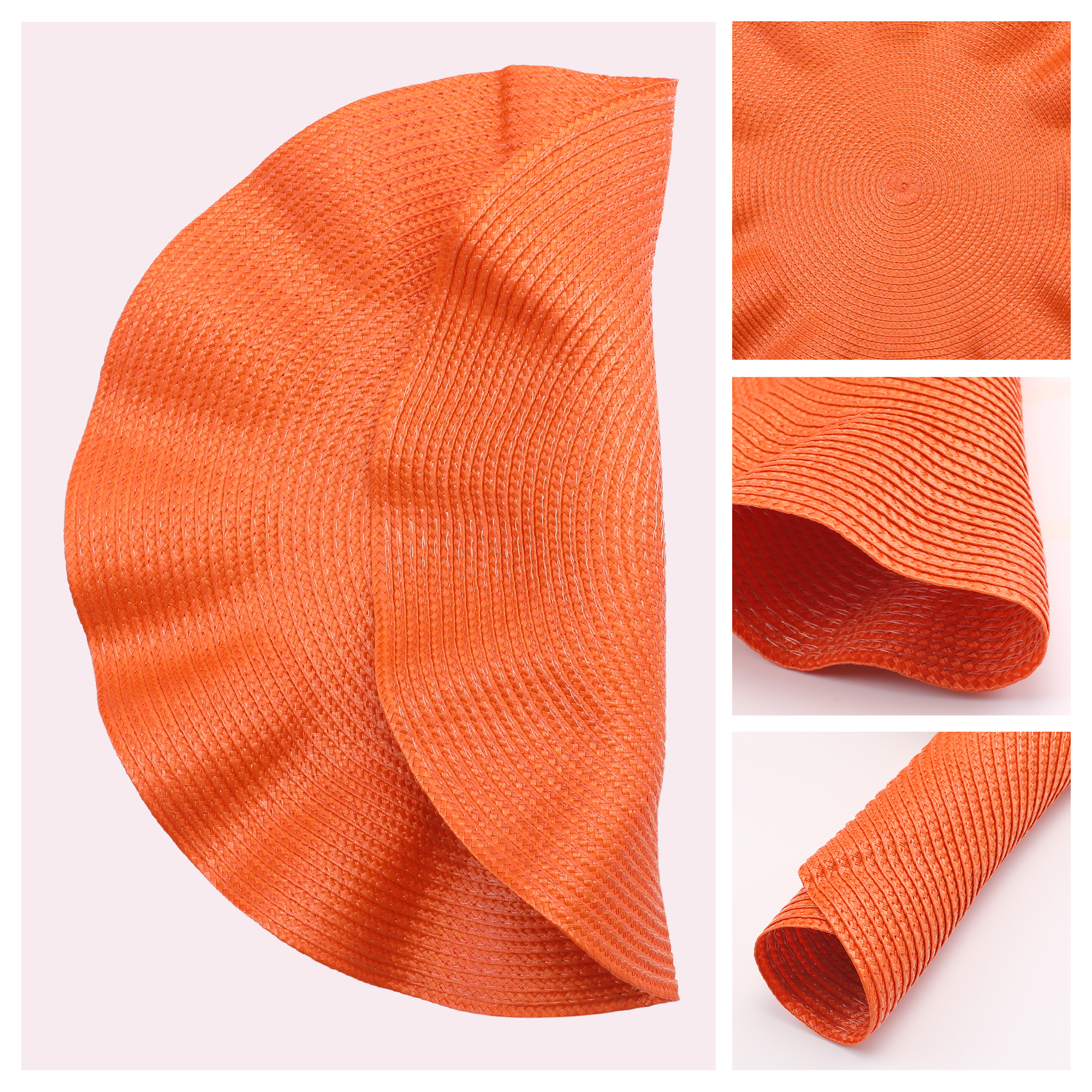 Unique Bargains Set of 6 Washable Farmhouse Placemats Indoor Orange