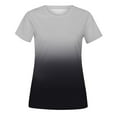 thumbnail image 3 of Womens Tops, Womens Ombre Gradient Short Sleeve T Shirt Soft Comfort Casual Crew Neck Tee Shirts Trendy Everyday Style Top 2026 Army Green XXL, 3 of 3
