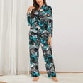Adobk snow board colorful Print Pajamas Set Long Sleeve Sleepwear