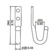 thumbnail image 2 of White Zinc J-Hook w/ 2 mounting holes - 1,200 lb. Break Strength - 2, 2 of 2