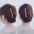 thumbnail image 3 of 4 Pcs Rhinestone Vintage Pearl Black Hair Side Combs Clip, Gorgeous Hair Accessories with Faux Jewels Match French Twist/Bun Hairstyle Like Those Wear Ladies & Girls with Memorable Unique Style!, 3 of 5