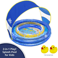 thumbnail image 2 of Aqua Leisure SunSmart Lazy River Kiddie Pool with 50 UPF Sun Shade, Blue, 2 of 5
