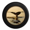 Whale Watching Tail Going into the Ocean Jeep RV Camper Spare Tire Cover Black 33 in