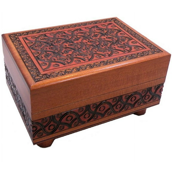 Artistic Carved - Secret Wooden Puzzle Box
