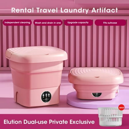 

Small Efficient Portable Washing Machine 4.5L for EU UK AU - Mini Dehydratable Perfect for Dormitory Students Socks Underwear Panties - Rental and Travel Friendly with Free Shipping