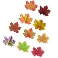 thumbnail image 1 of Yuarrent 100 piezas de arce Artificial hoja falsa superficie lisa exquisita mano de obra fina decoraciones de fiesta decoración de Navidad decoración de Kits de decoración para fiestas Yuarrent HA037958-00, 1 of 6