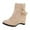 Beige, variant on Fesfesfes Womens Fall Boots Solid Warm Wedges Boots Round Head Boots Shoes 6.5(38)