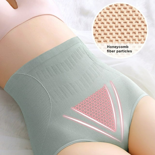 POINTERTECK Plus Size Shaping Underpants High Waist Moisture Absorption Postnatal Tummy Control Briefs Women Supply Pink XL