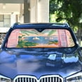 thumbnail image 4 of Yayeee Car Windshield Sun Shade Universal Fit Front Visor Protector, Pink Seaside Boat, 4 of 8