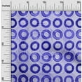 thumbnail image 2 of oneOone Polyester Spandex Blue Fabric Circle Craft Projects Decor Fabric Printed By The Yard 56 Inch Wide, 2 of 4