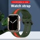 thumbnail image 1 of Correa de silicona para Apple Watch (42 mm/44 mm/45 mm/49 mm militar verde rojo), 1 of 6