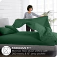 thumbnail image 3 of Ivy Union Microfiber Sheet Set - Breathable - Deep Pocket, Queen, Forest Green, 3 of 6