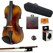 Paititi 1/8 Size Solid Wood Student Violin Complete Package w Case Bow Rosin String Mute Tuner Complete Package