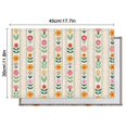thumbnail image 5 of Pioneer Flower Floral Print Pattern Summer Placemats Table Placemats Set Of 6-Linen Kitchen Washable Placemats Table Mats 12x18 Inch Non-Slip Heat Resistant, 5 of 5