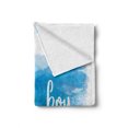 thumbnail image 2 of Gender Reveal Soft Flannel Fleece Throw Blanket, It's a Boy Happy Message Abstract Announcement Illustration Print, Cozy Plush for Indoor and Outdoor Use, 60" x 80", Violet Blue White, by Ambesonne, 2 of 6